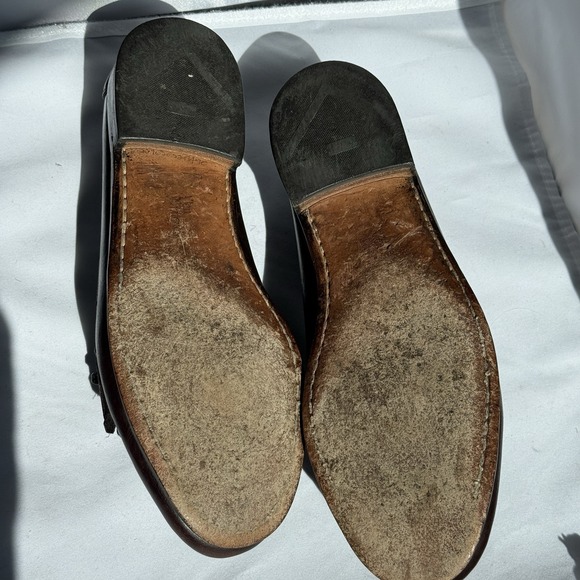 Vintage Allen Edmonds Woodstock Shoes Mens 9.5D Brown Kiltie Tassel Loafers USA main image 4